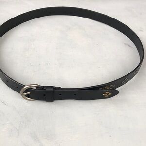 Black AEO Leather Belt with Gold & Silver Inlay Accents, 40” fit